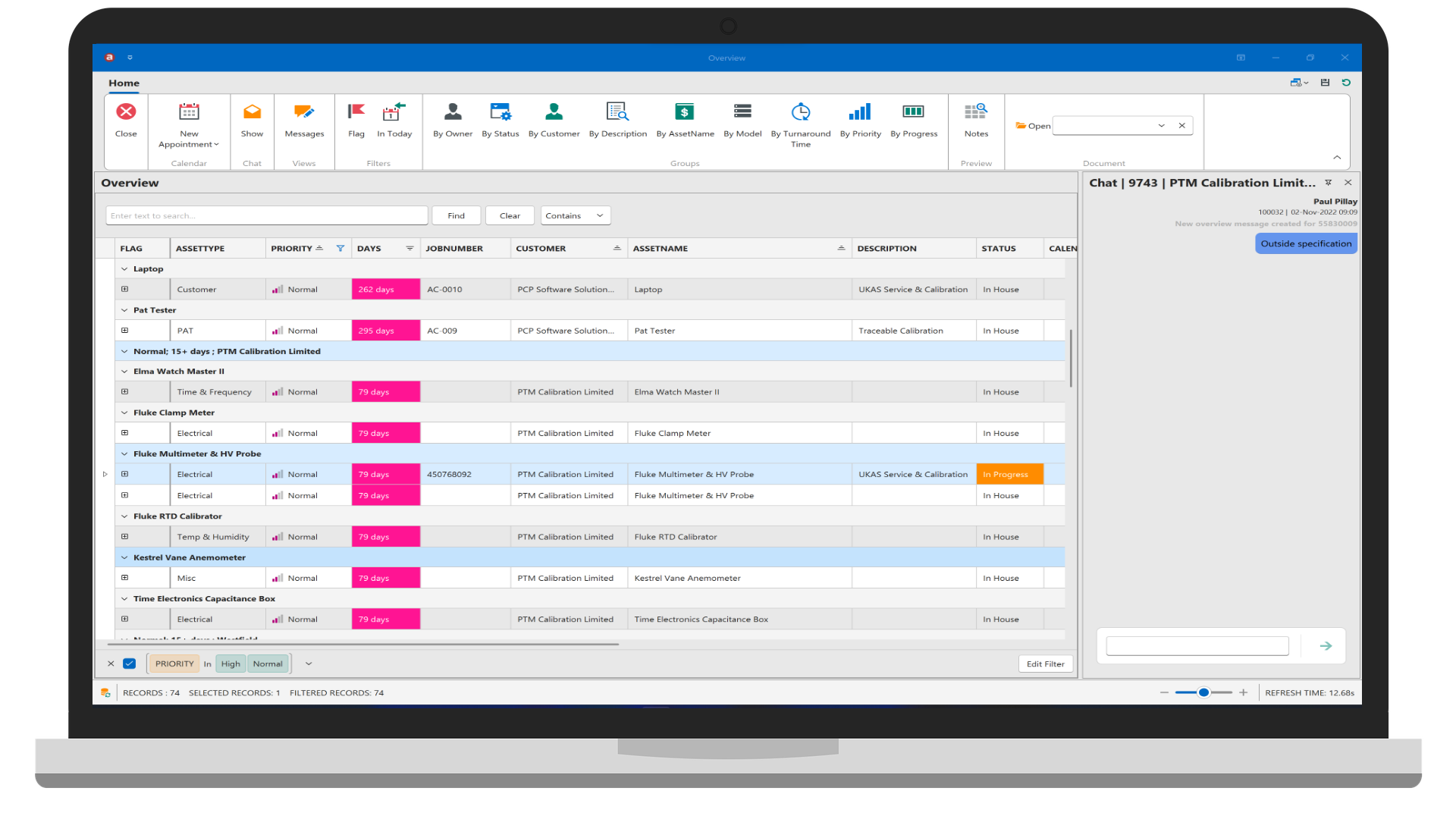 screenshot of Asset Controller